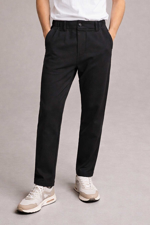 Erkek Fermuar Detay Pantolon 3171 Siyah - Thumbnail