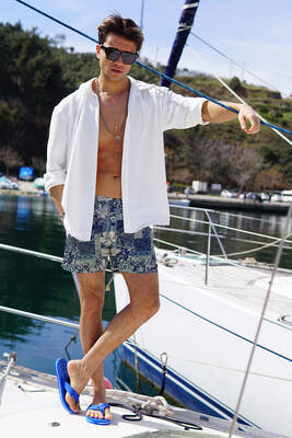 Remsa Mayo - Erkek Havuz Deniz Şort Desenli 197