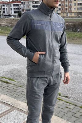 Remsa - Erkek Likralı Penye Eşofman Takımı 2710 Gri (1)