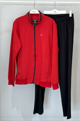 Remsa - Erkek Likralı Penye Eşofman Takımı 3715 Kırmızı (1)