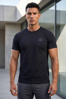 Remsa - Erkek Pamuklu Tshirt 2002 Siyah