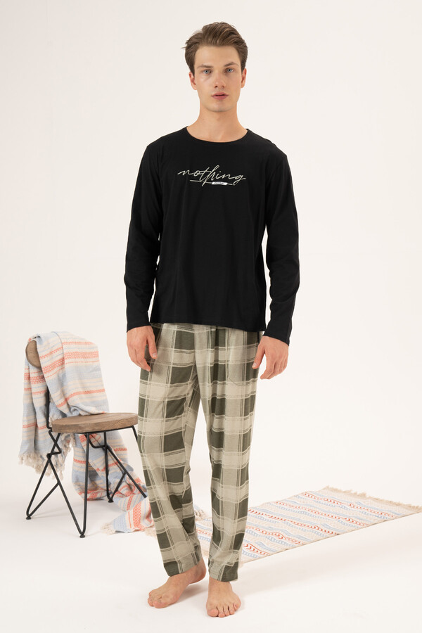 Erkek Penye Süprem Pijama Takımı 24275 Siyah
