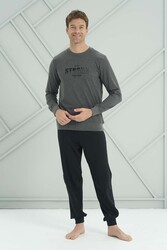 Remsa - Erkek Penye Uzun Kol Pijama Takımı 2219 AntrasitE