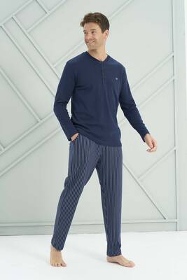 Remsa - Erkek Penye Uzun Kol Pijama Takımı 2235 Laci07