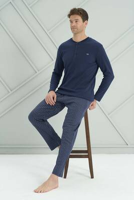 Remsa - Erkek Penye Uzun Kol Pijama Takımı 2235 Laci07 (1)