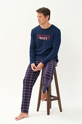 Remsa - Erkek Penye Uzun Kol Pijama Takımı 2251 Laci08