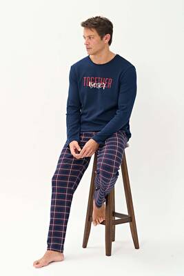 Remsa - Erkek Penye Uzun Kol Pijama Takımı 2251 Laci08