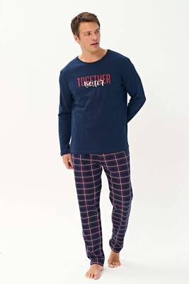 Remsa - Erkek Penye Uzun Kol Pijama Takımı 2251 Laci08 (1)