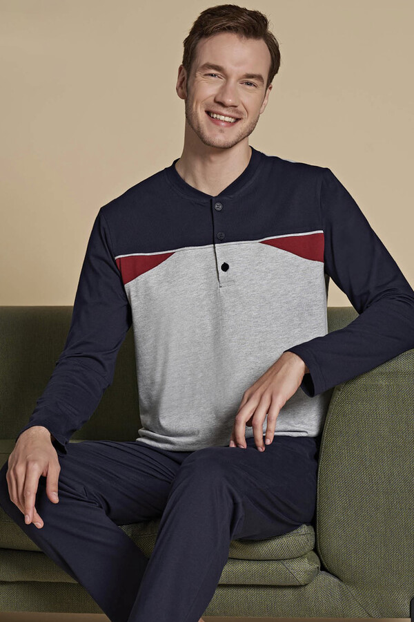 Erkek Pijama Takımı 1514 Gri