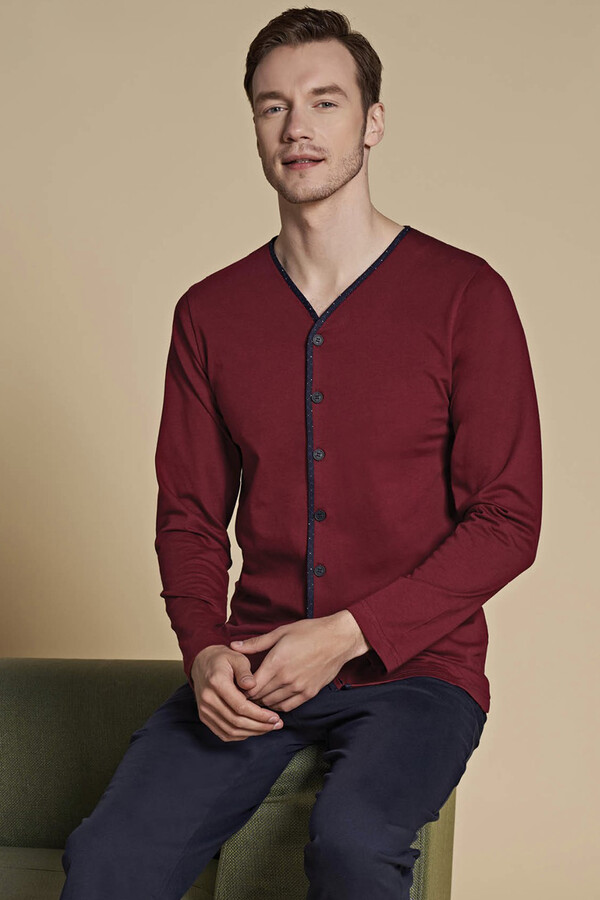Erkek Pijama Takımı 1516 Bordo