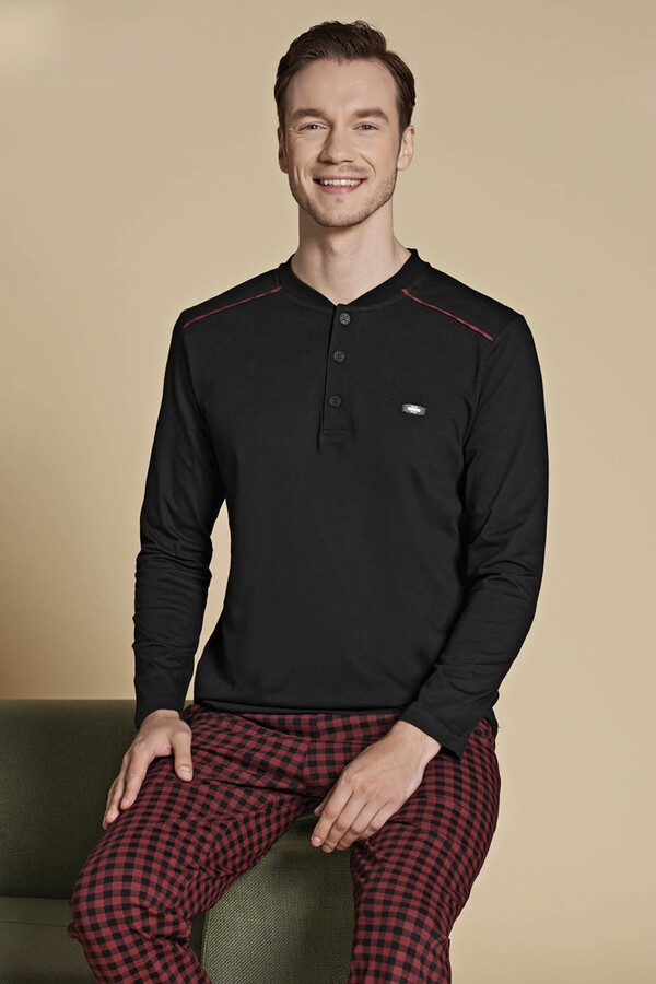 Erkek Pijama Takımı 1535 Siyah