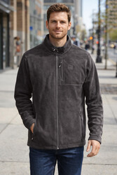 Remsa - Erkek Polar Önü Fermuarlı Tek Üst Ceket 9527 Antrasit