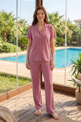 Remsa - Floral Print Short-Sleeve Pajama Set (1)