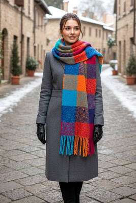 Remsa - Fringed Bouclé Scarf 42X205 cm 1256 Pink