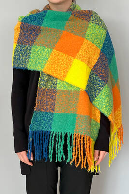 Remsa - Fringed Bouclé Scarf 45X200 cm 1292 Orange