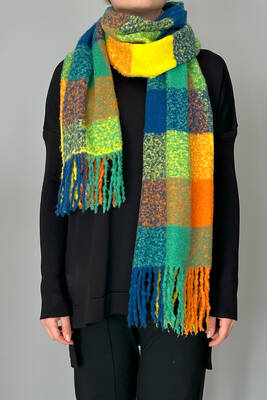 Remsa - Fringed Bouclé Scarf 45X200 cm 1292 Orange (1)