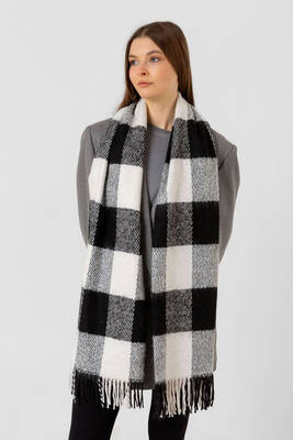 Remsa - Fringed Boucle Scarf 40X210 cm 1291 Black