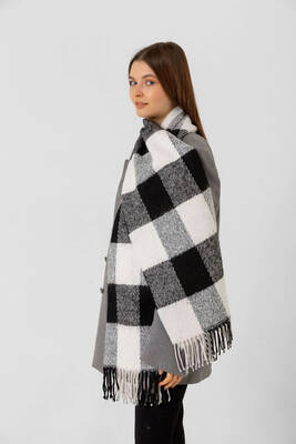 Remsa - Fringed Boucle Scarf 40X210 cm 1291 Black (1)