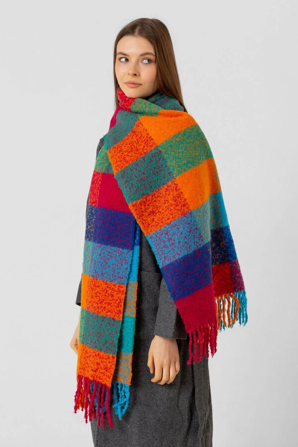 Remsa - Fringed Boucle Scarf 45X200 cm 1292 - Fuchsia