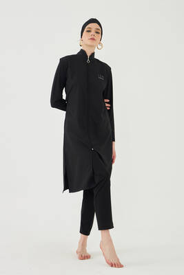 Remsa - Full Cover Islamic Swimsuit T703-116 Black (1)