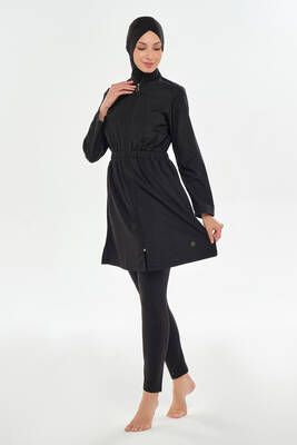 Maresiva - Full Cover Modest Swimwear Set 2404 in Black (1)