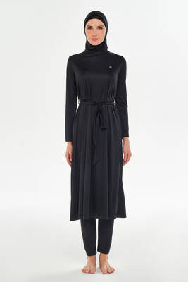 Rozamay - Full-Cover Modest Swimwear Set in Black (1)