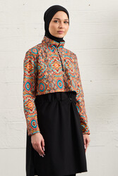 Remsa - Full Cover Sport Lycra Modest Swimsuit Set Black 1527-178