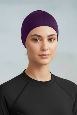 Remsa - Full-Cover Swimwear Accessory in Purple and Black