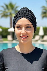 Remsa - Full-Cover Swimwear Bonnet R-987 Black
