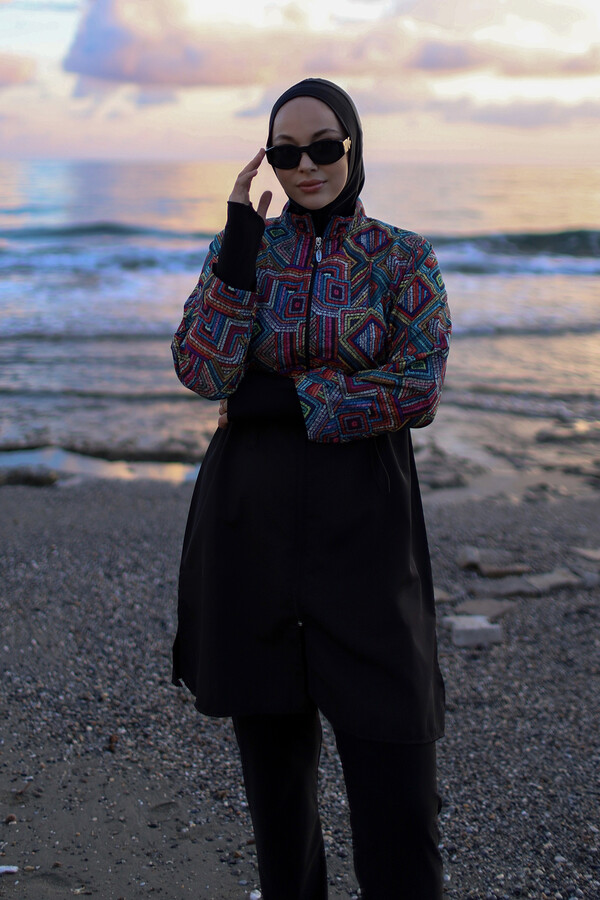 Full-Cover Swimwear Set Hale Kilim - Thumbnail