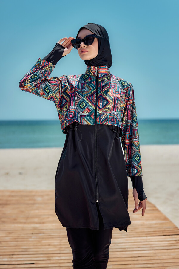 Full-Cover Swimwear Set Hale Kilim - Thumbnail