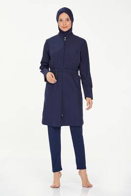 Maresiva - Full Coverage Burkini Agata 8070 Dark Navy Blue Maresiva - Full Coverage Burkini Agata 8070 Dark Navy Blue