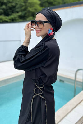 Remsa - Full Coverage Burkini Kara 2453 Black Remsa - Full Coverage Burkini Kara 2453 Black