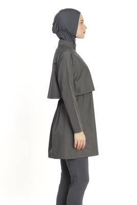 Haliç Mayo - Full Coverage Long Sleeve Modest Swimsuit Set 6201 Anthracite (1)