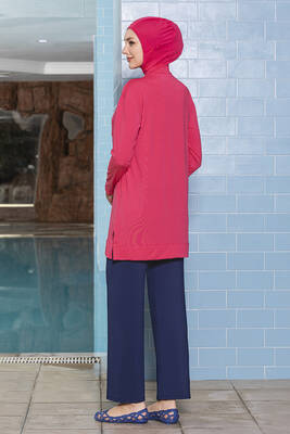 Armes - Full-Coverage Lycra Swimsuit with Front Pocket 1254 Fuchsia (1) Armes - Full-Coverage Lycra Swimsuit with Front Pocket 1254 Fuchsia (1)