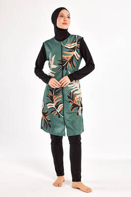 Adasea - Full Coverage Modest Swimsuit 1305 Black05 (1)