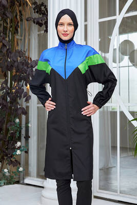 Maresiva - Full Coverage Modest Swimsuit 2405 Black Maresiva - Full Coverage Modest Swimsuit 2405 Black