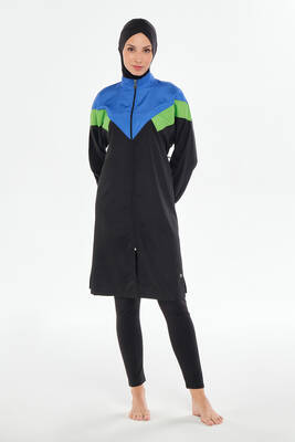 Maresiva - Full Coverage Modest Swimsuit 2405 Black (1) Maresiva - Full Coverage Modest Swimsuit 2405 Black (1)