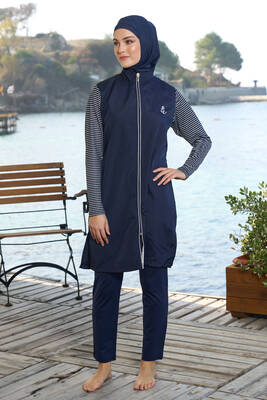 Estiva - Full-Coverage Modest Swimsuit 25950 Dark Navy Blue (1) Estiva - Full-Coverage Modest Swimsuit 25950 Dark Navy Blue (1)