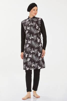 Rozamay - Full Coverage Modest Swimsuit Asra 9269 Black (1) Rozamay - Full Coverage Modest Swimsuit Asra 9269 Black (1)