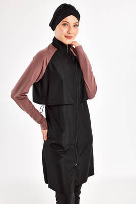 Adasea - Full Coverage Modest Swimsuit Debbie 1405 with Raglan Sleeves Adasea - Full Coverage Modest Swimsuit Debbie 1405 with Raglan Sleeves