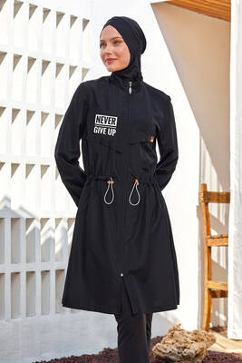 Adasea - Full Coverage Modest Swimsuit Ever 1402 Black (1) Adasea - Full Coverage Modest Swimsuit Ever 1402 Black (1)