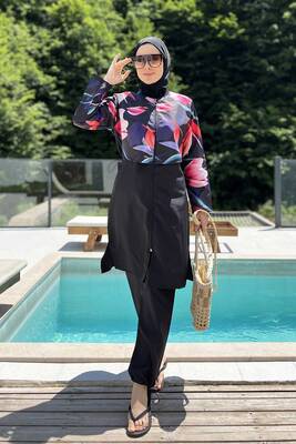 Remsa - Full Coverage Parachute Modest Swimsuit Aller 2403 Flower (1)