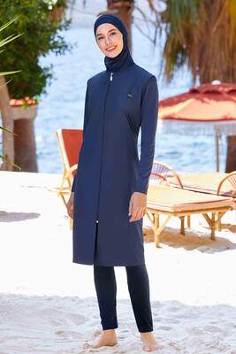 Adasea - Full-Covered Modest Swimsuit Thandie 1250 Dark Navy Remsa Swimsuit Adasea - Full-Covered Modest Swimsuit Thandie 1250 Dark Navy Remsa Swimsuit