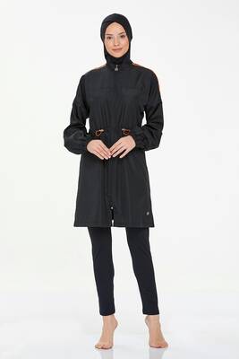 Maresiva - Full-Covered Modest Swimwear Teressa 8267 Black (1) Maresiva - Full-Covered Modest Swimwear Teressa 8267 Black (1)