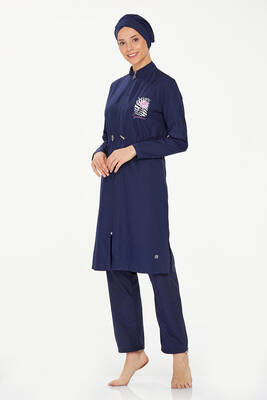 Maresiva - Full-Covered Parachute Modest Swimwear Levy 8287 Dark Navy (1) Maresiva - Full-Covered Parachute Modest Swimwear Levy 8287 Dark Navy (1)