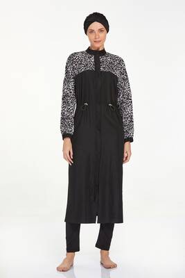 Adasea - Full-Length Full-Covered Modest Swimwear Dulcie 1412 Black (1) Adasea - Full-Length Full-Covered Modest Swimwear Dulcie 1412 Black (1)