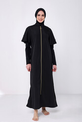 Remsa Mayo - Full Length Hijab Swimsuit with Pearls 2230 Black Remsa Swimwear