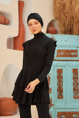 Remsa Mayo - Full Likralı Tam Kapalı Tesettür Mayo Deniz Mayosu Fırfır Detaylı LT23-01 Siyah (1) Remsa Mayo - Full Likralı Tam Kapalı Tesettür Mayo Deniz Mayosu Fırfır Detaylı LT23-01 Siyah (1)