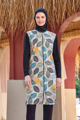 Rozamay - Fully Covered Hijab Swimsuit 9255 Verena Black Rozamay - Fully Covered Hijab Swimsuit 9255 Verena Black